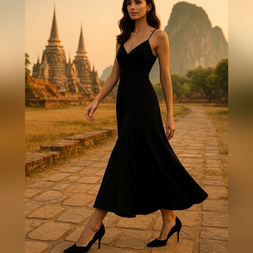 Elegant Thierry Mugler Black Suede Heels